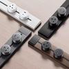 Retro Black Walnut Wood Grain Track Socket with USB Power Strip - Multi-functional British Design