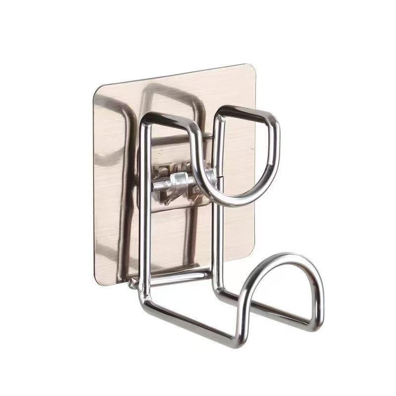 Wall-Mounted Bathroom Basin Hook Rack - No-Drill Adhesive Shelf