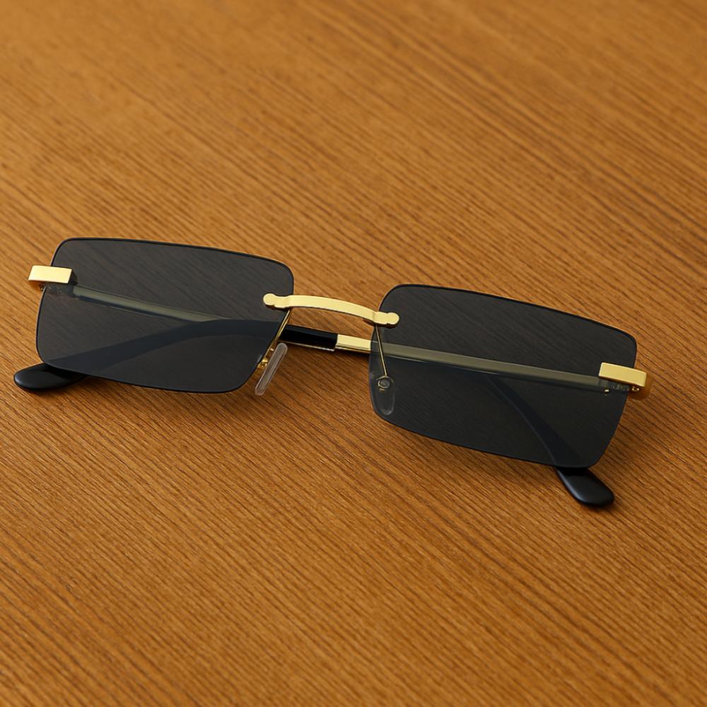 Lightweight Frameless Sunglasses Vision Care UV400 Eyewear Fashion Beachside Sun Glasses  Selfie