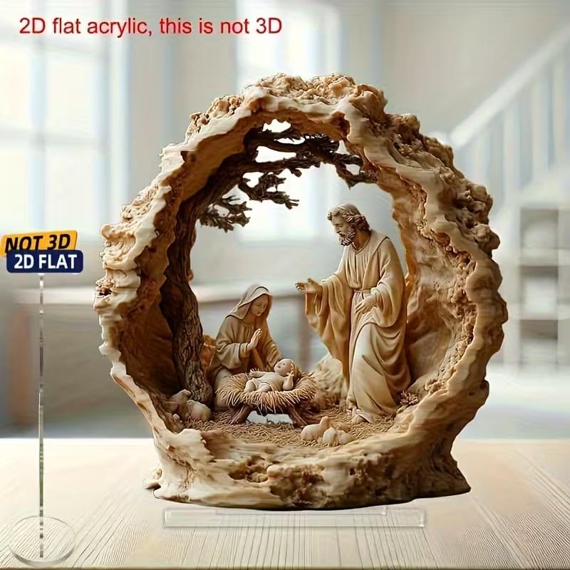 Jesus, newborn statue ornament desktop decoration - an ideal choice for bedrooms, living rooms, offices, and other occasions