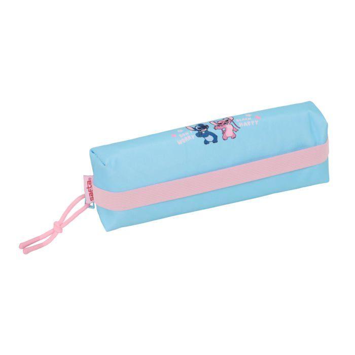 Trousse rectangulaire enfant - safta - 22x7x4 cm - Bleu ciel - Fermeture éclair - Nylon - Compartiment zippé