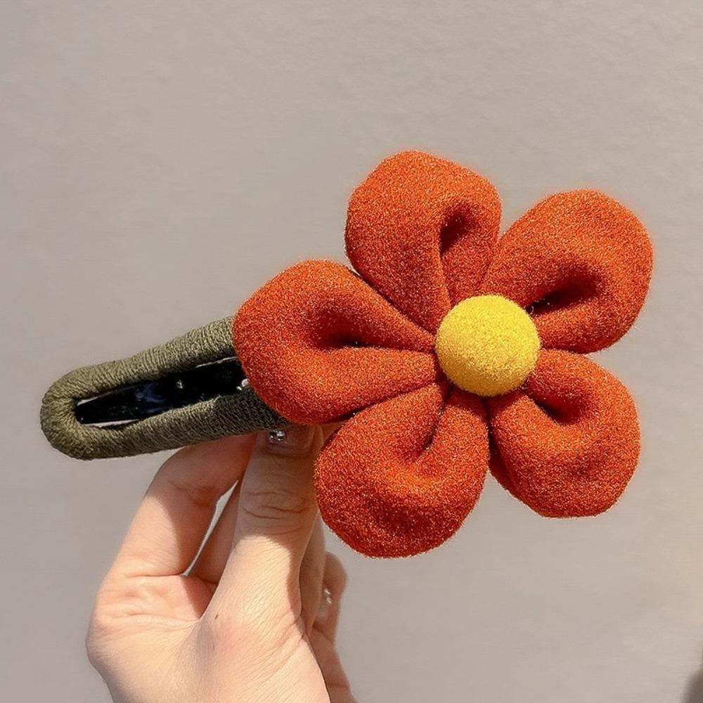 Large Flower Hair Claw Plush Flower Hairpin New Hair Clips  Autumn Winter