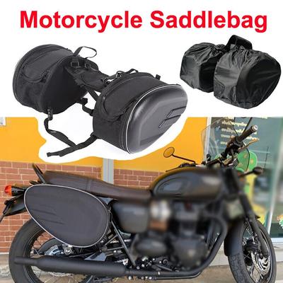 1 Coppia Borsa Laterale Moto in Fibra di Carbonio/Nera Impermeabile Espandibile Capacità 36L-58L Borse da Viaggio per Moto con Pioggia