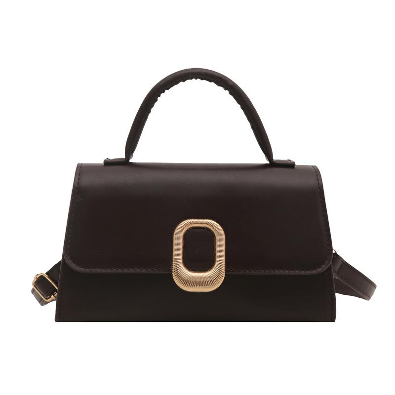 Stylish and Simple, Foreign Style, Tide, Solid Color, Casual Spring Commuting, Shoulder Crossbody, Portable Small Square Bag, Woman