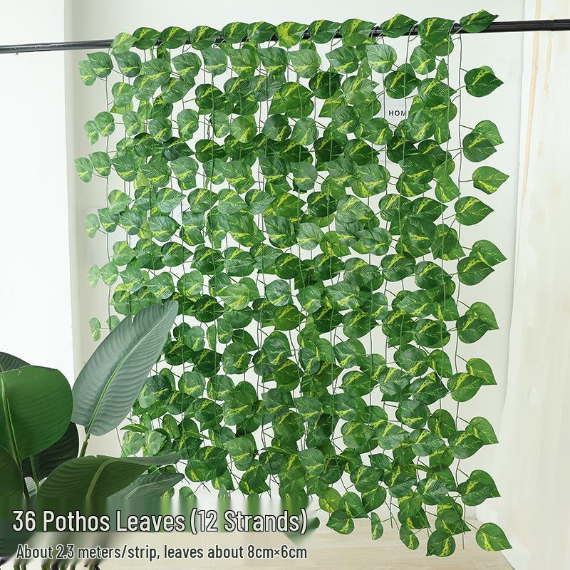 Artificial Green Leaf Grape Vine with Grape Leaves for Ceiling Decoration