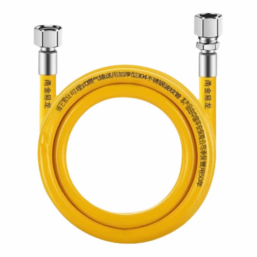 Explosion Proof Natural Gas Pipe Armored 0.5/1/1.5/2/2.5m Stove Gas Line Detachable Rodent Proof Gas Dryer Hose Kit Household
