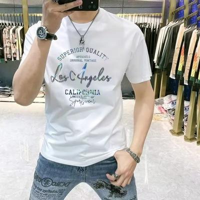 Short Sleeved T-shirt for Men's Trendy Brand Personalized Letter Print  Round Neck High-end T-shirt Harajuku Hunter X Hunter