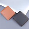 Minimalist PU Leather Men's Short Wallet Two-fold Large Capacity Retro Coin Purse Black Coffee ID Card Holder Men Women