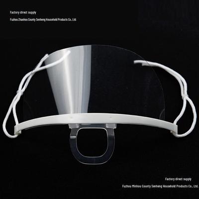 Clear Anti-Fog Kitchen Food Service Mask - Plastic Mouth Shield for Chefs