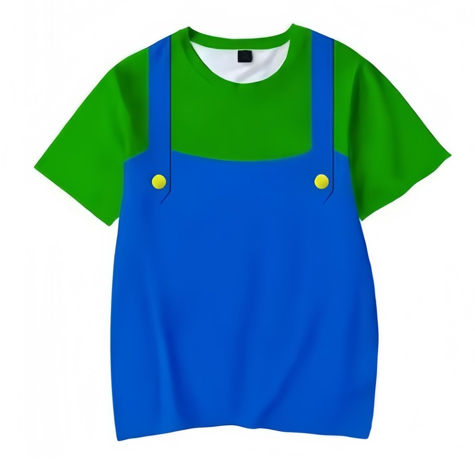 

[COSYAMA] Mario T-shirt, short sleeve, milk protein fiber, unisex, red and blue, for cosplay and events (JP, alphabet, M, Luigi, green)