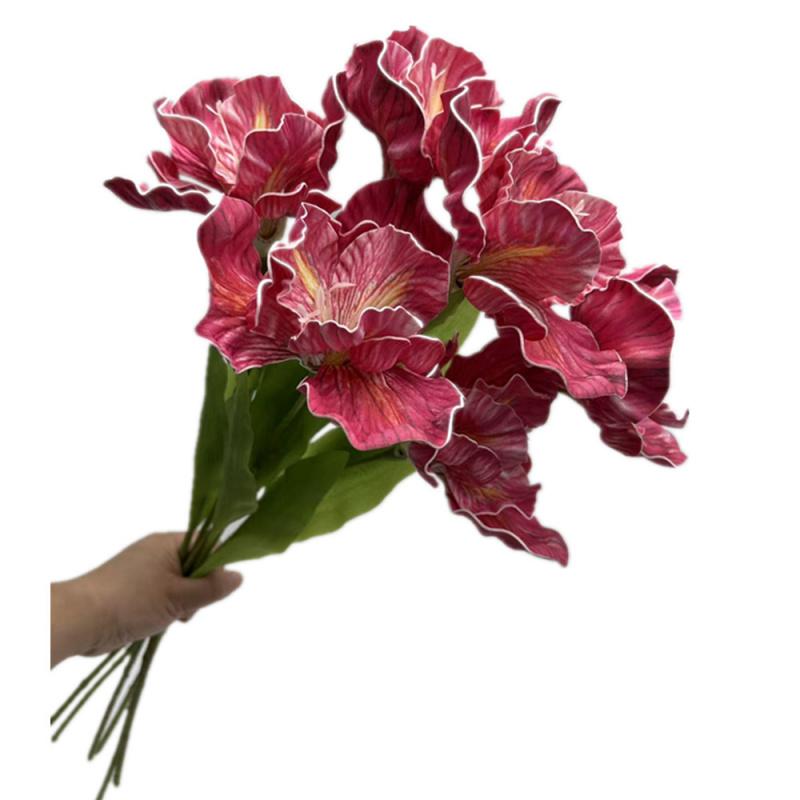 Artificial Real Touch Iris Flower branch EVA Large Iris for Wedding Party Hotel Home Floral Decor