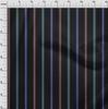 oneOone Cotton Flex Medium Blue Fabric Geometrical Stripes Sewing Craft Projects Fabric Prints By Yard 40 Inch