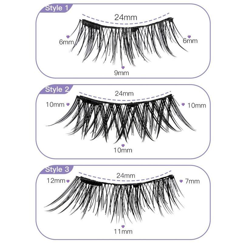 Lashie - geschwungen, magnetisch, klebefrei, Multipack, künstliche Wimpern