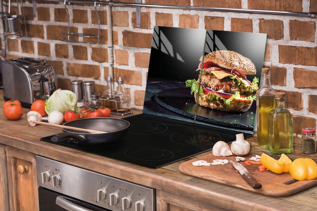 SZKLANA PŁYTA OCHRONNA DO KUCHNI 2x35x52 HAMBURGER