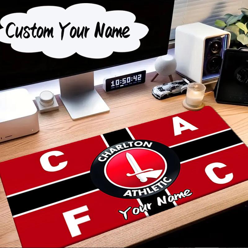 Custom Name Mouse pad Charlton FC Crest Mouse Pad Desk Mat, Non-Slip Rubber Backer Pad For Computer Notebook Gaming Mouse Pad Birthday Gift