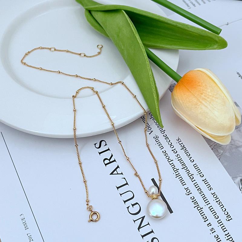 Новое поступлениемодафранцузскийдоступный люксрабочая одежда инкрустированная жемчугом флакон для духов натуральный жемчуг металлическое ожерелье