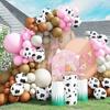 Cow Pattern Pink Balloon Decoration Set Birthday Party Party Store Decoration Balloon Background Arrangement