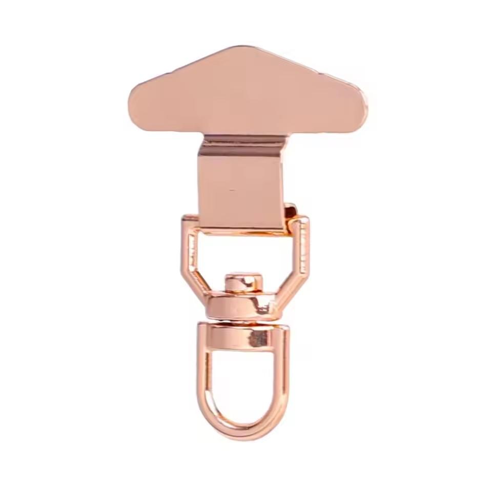 360° Rotatable Phone Lanyard Clip Patch Ultra-thin Stainless Steel Phone Case Hanging Rope Card Anti-lost Strap Fixed Gasket