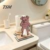 Novelty Bathroom Decor Roll Paper Holder, Creative Animal Shape Dispenser, Vertical Stable Tissue Sustainable Wood Stand Rack, Solid for Kitchen