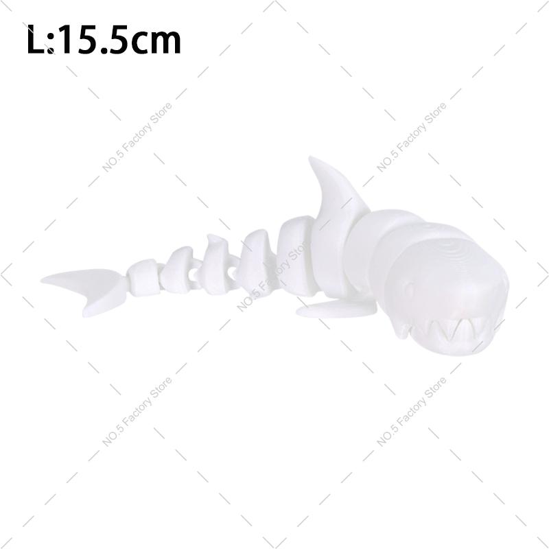 3D Printed Shark Action Figures Multi-Jointed Movable Animal Craft Figurine Home Ornament Christmas Gift For Child Toy