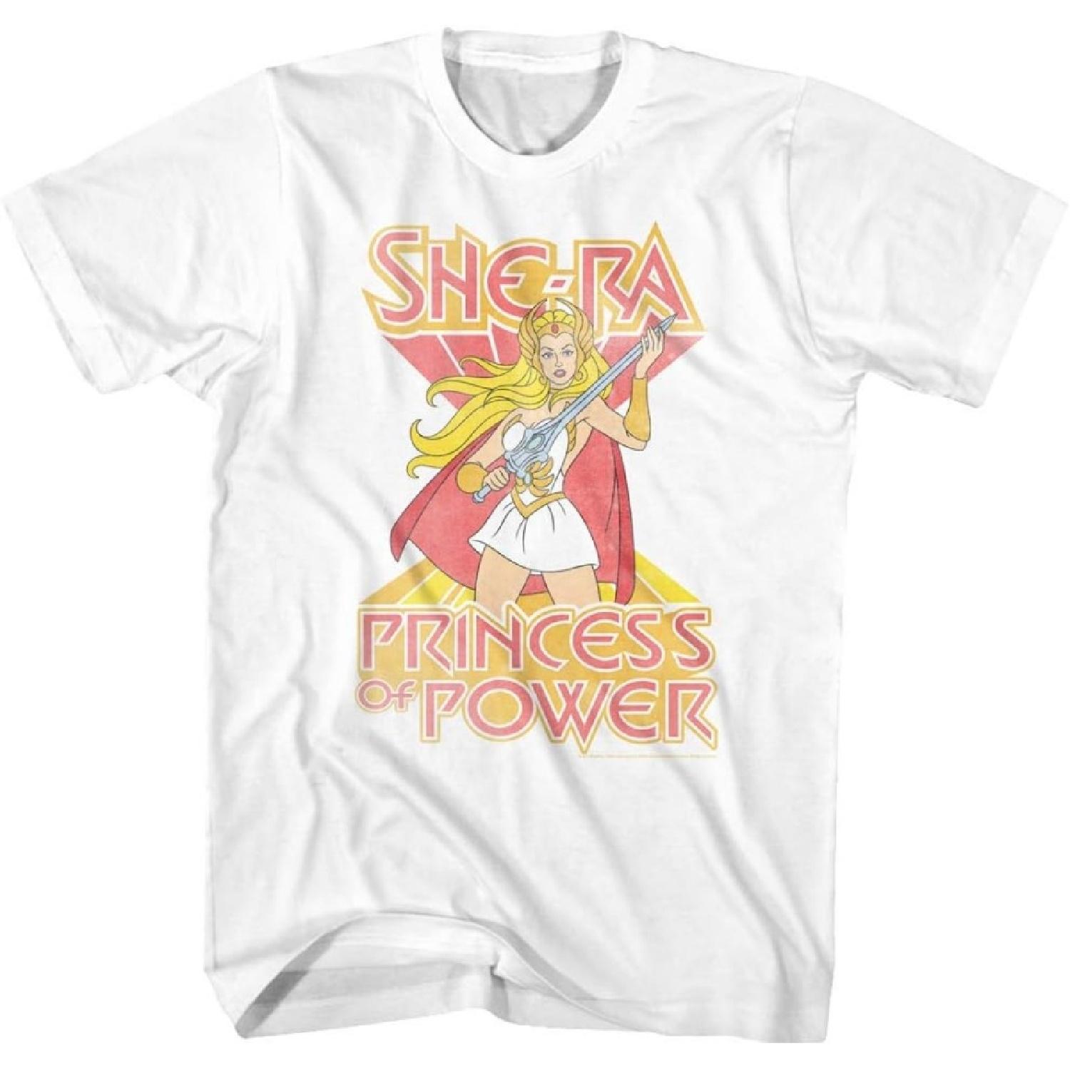 Masters of The Universe TV Television Series She Ra White Adult T-Shirt Tee S