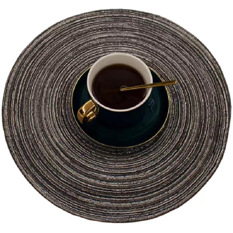 2025 New Woven Circular Anti Slip and Heat-resistant Cotton Yarn Placemat for Household Dining Table Insulation
