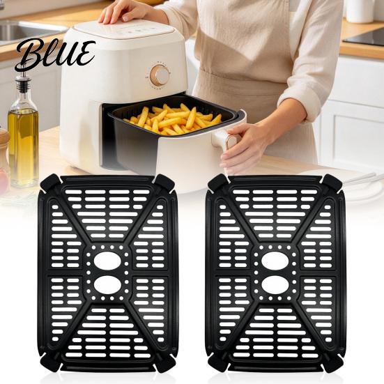 Ventilated Crisper Tray for Even Heating Air Fryer Grill Rack Replacement Holstein Housewares Dual Basket 4.4QT Carbon Nonstick Steel Non-Stick Plate