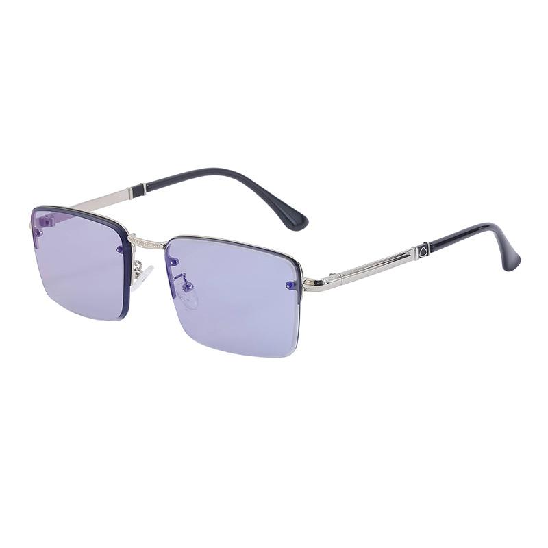 

Diamond Trimmed Sunglasses For Women S High-End Half-Frame Sunglasses For Men