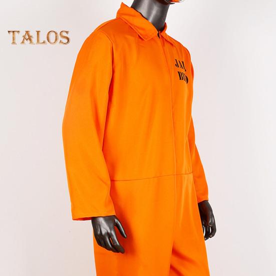 Halloween Prisoner Ολόσωμη φόρμα Cosplay με Manacle Halloween Unisex Παιδιά Ενήλικες Ρόλοι Παίξτε Στολή Μακρυμάνικο Πέτο Φεστιβάλ Φεστιβάλ Πάρτι Παραστάσεις