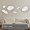 Creative Imitation Stainless Steel Goose Egg Stone Wall Decoration Modern Hotel Hanging Water Droplet Wall Decoration Artwork