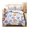 Color Cartoon Cute Kitten Duvet Set Digital Printing Three-Piece Bedding Set