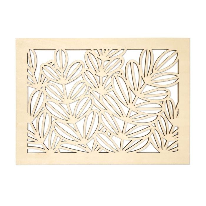 Cadre en bois Déco feuillage 30 cm
