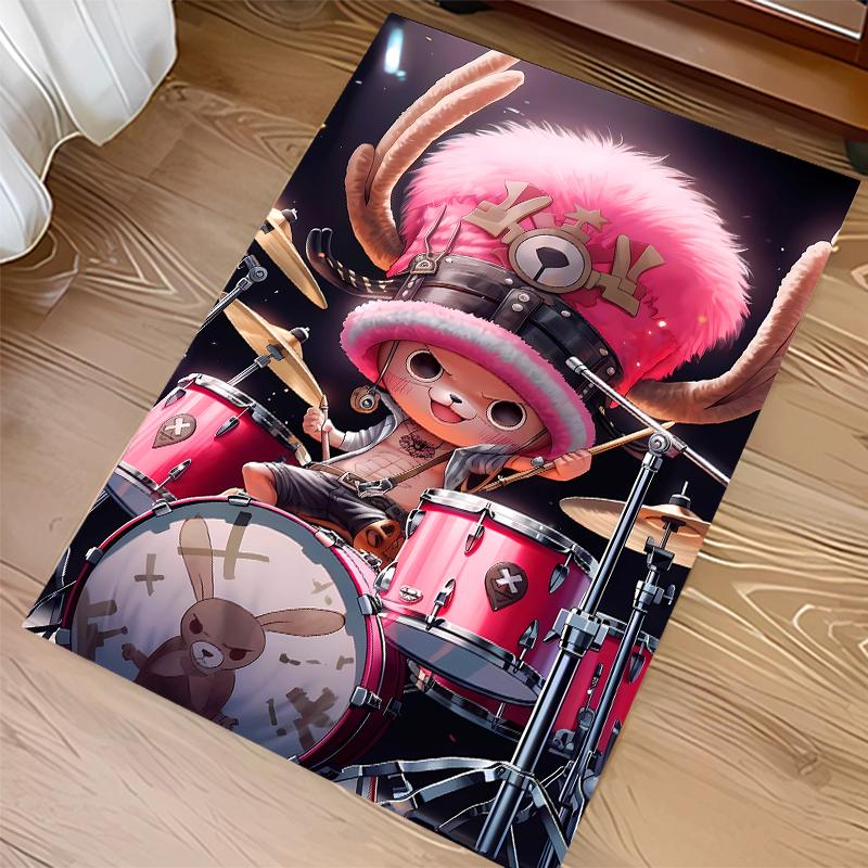 1pc One Piece Tony Tony Chopper Print Area Rug - Soft, Washable Non-Slip Indoor Mat for Office Chairs, Living Room, Home Office Decorative Rug