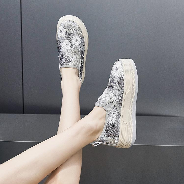 

Fujin 4 см синтетическая платформа на танкетке, летние-осенние модные сетчатые кроссовки на массивной подошве, удобная брендовая повседневная обувь на плоской подошве из блестящей кожи 40