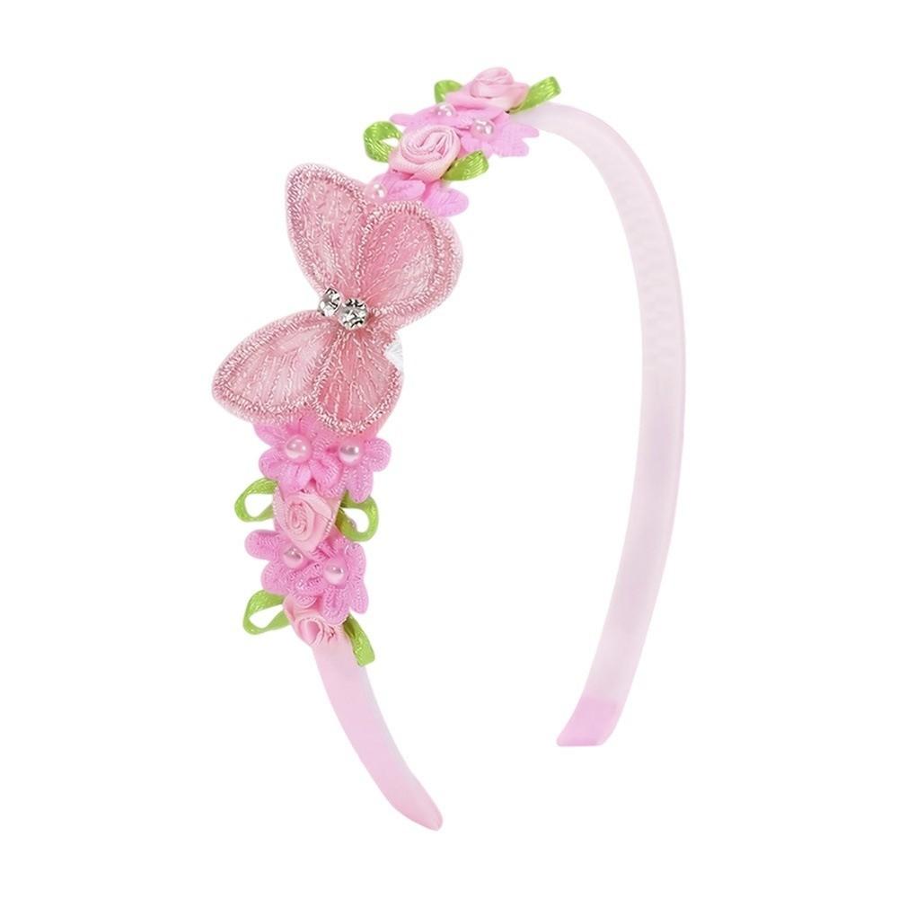 Handmade Children Girls Headband Flower Butterfly Kids Hair Head Hoop Bands Headdress Accessories