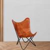 Handmade Butterfly Chair Real Leather Brown Hide Sleeper Seat Lounge