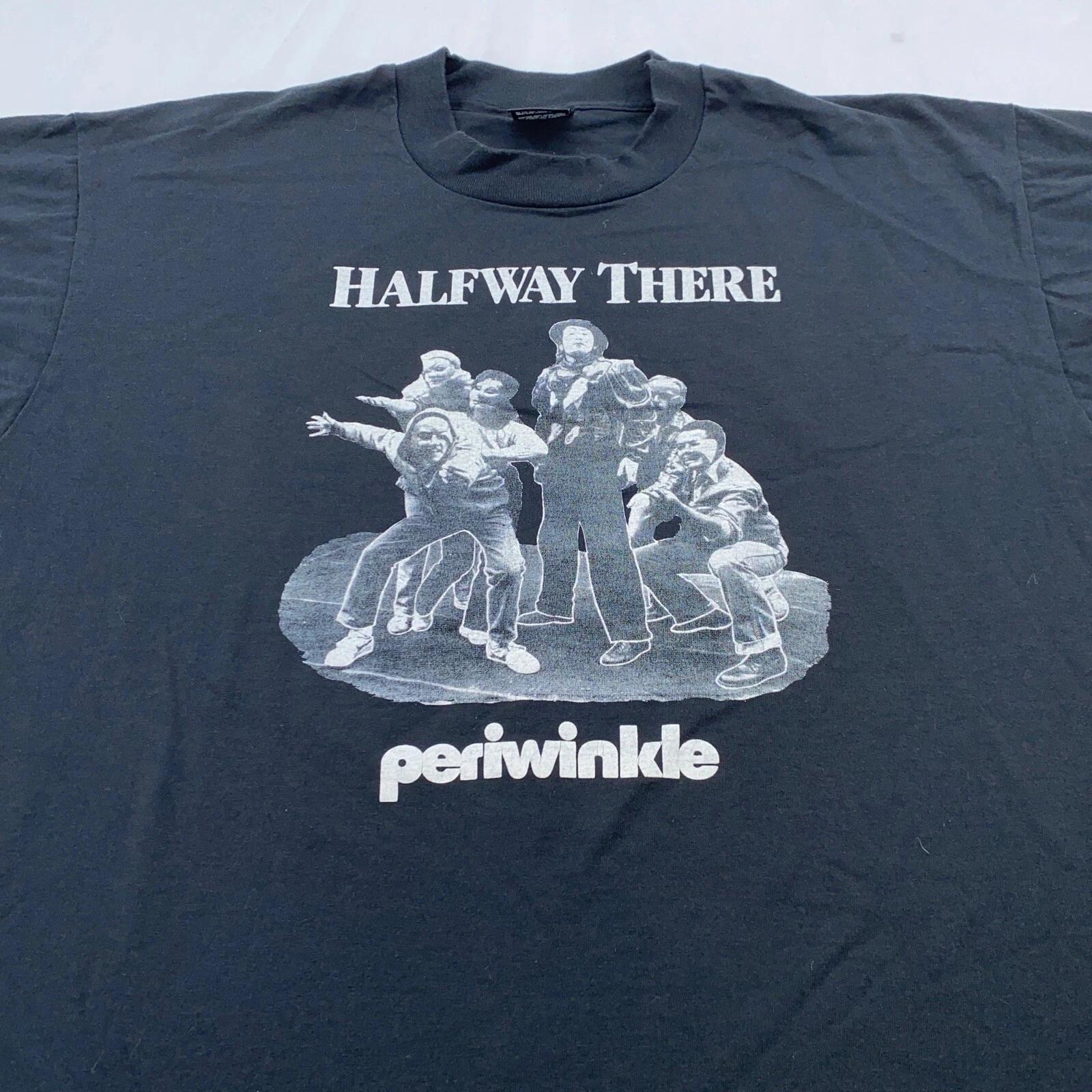

vintage 90s HALFWAY THERE PERIWINKLE T-Shirt XL play theater anti drug dare S