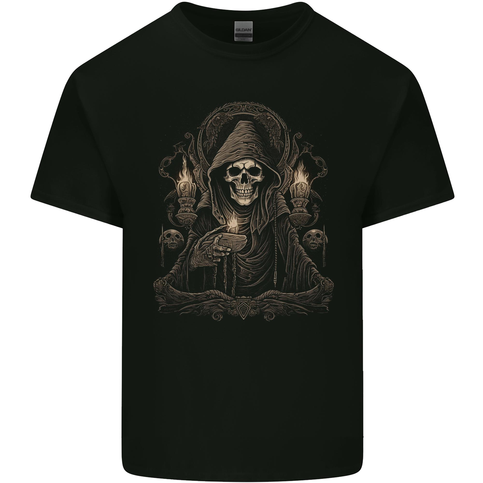 Gothic Grim Reaper Goth Heavy Metal Skull 3 Unisexs Light Cotton TShirt S