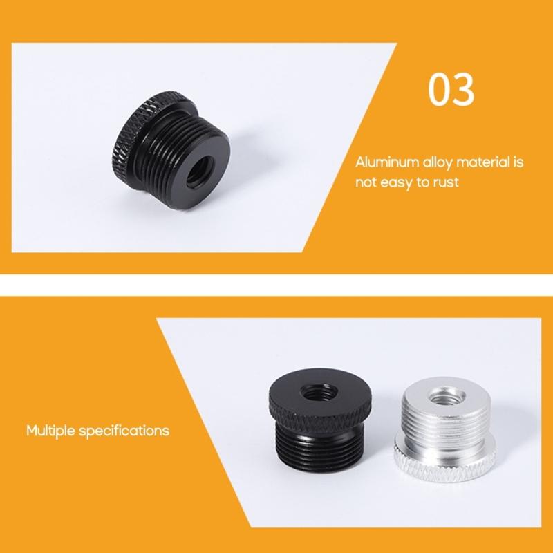 Microphone Stand Adapter Screw 5/8 3/8 1/4 Converter Screws for Microphone Camera Tripods Stand Screws Aluminum Alloy-