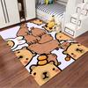 Cartoon Animal Pattern Carpet with Cute Bears and Rabbits Design Suitable for Use As an Anti-slip for Living Room Bedroom Sofas
