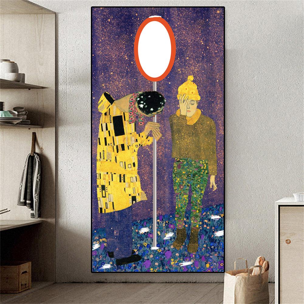 Abstract Famous Poster Gustav Klimt Kiss Canvas Painting Modern Art Print Bedroom Wall Picture Home Living Room Gallery Decor