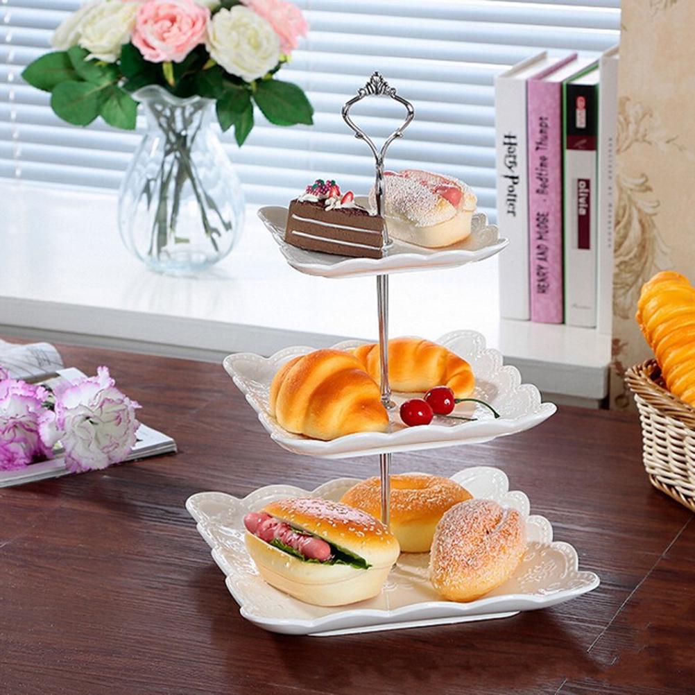 

1 комплект новых 3 или 2 ярусных подставок для торта с ручками и крепежом для стержней 3Silver