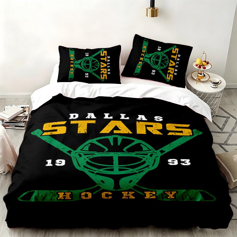 Dallas Stars 3pc set Perfect for bedroom use Comfortable bedding set includes a duvet cover and two pillowcases Ideal birthday or Christmas gift