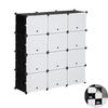 Shoe Rack with 12 Cubes Plug-in Shelf Freestanding Shoe Box 3 Rows 4 Tiers Large Capacity Flip Design Shoe Cabinet Organizer Entryway Furniture
