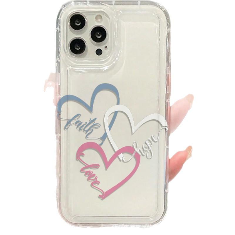 Full screen simple love for iPhone11/12/13/14/15PROMAX Apple 16 airbag anti-drop X/XS