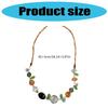 Nature Inspired Floral Bead Necklace Sophisticated Resin Adjustable 45cm Chain Elegant Everyday Accessory