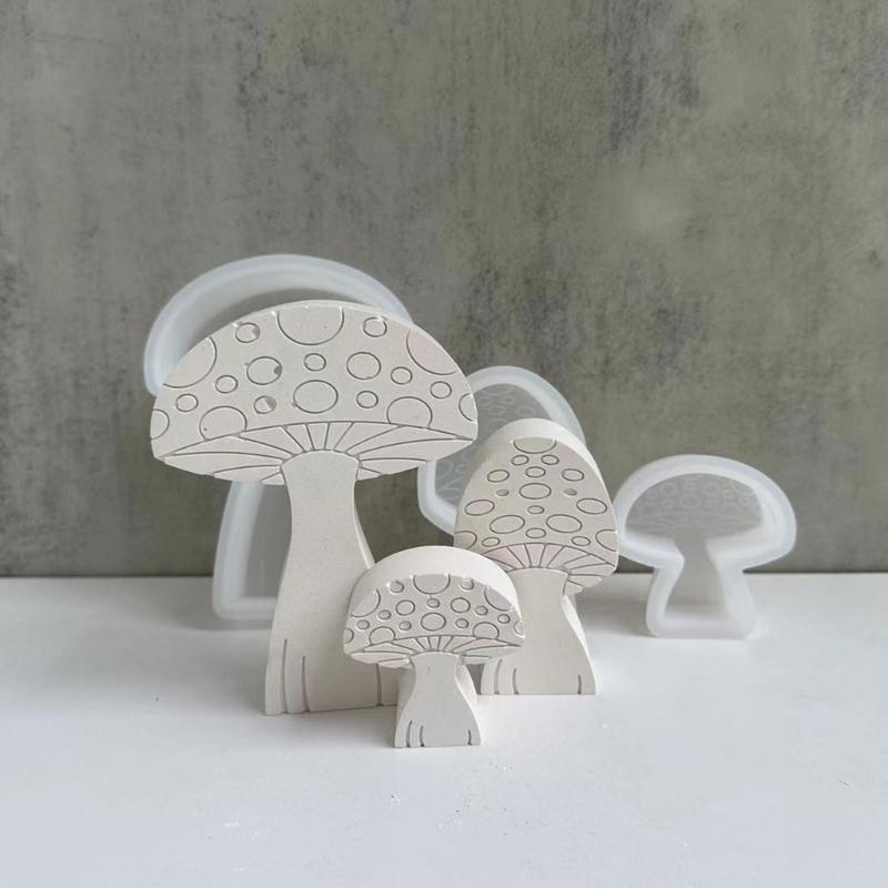 Diy Crystal Drop Glue Aromatherapy Gypsum Abrasive Three-dimensional Mushroom Jewelry Ornaments Pendant Silicone Mold