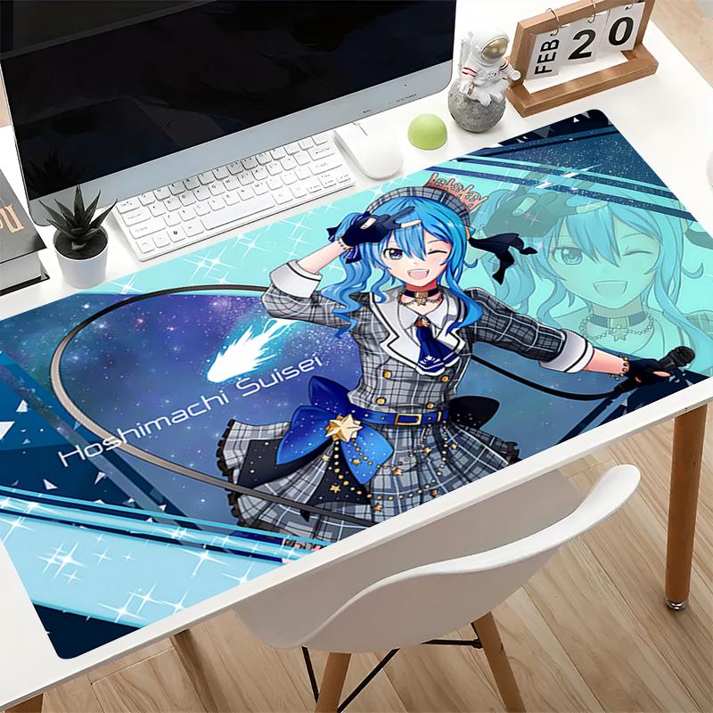 Colorful Mouse Pad Cool Gaming Carpet Computer Keyboard Mat Non Slip Esports Gamer Desk Mat Hololive Hoshimachi Suisei Mousepad