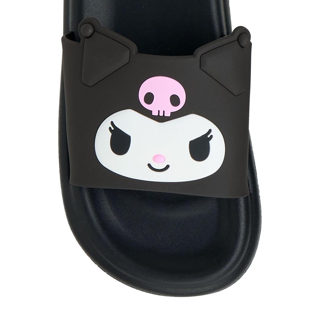 Room for Verandas and Upper PVC Sole EVA 318418 [Sanrio] Face-shaped Sandals, Kuromi, Poolside, Material Resin, Material Resin, Slippers,