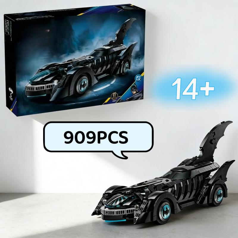 2026 New 909PCS Famous Movie Batmobile Supercar 76304 Heroes Series Super Bat Forever Birthday Party Gifts Kid Puzzle Model Toys